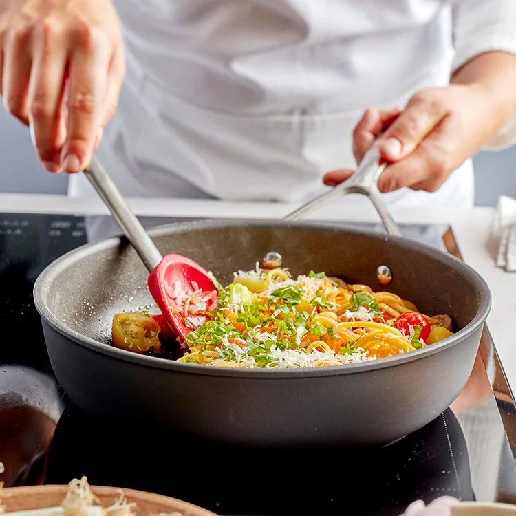 Demeyere Hapjespan Alu Pro 5 - Duraslide Titanium - ø 24 Cm / 3.2 Liter - Standaard Anti-aanbaklaag - Afbeelding 2