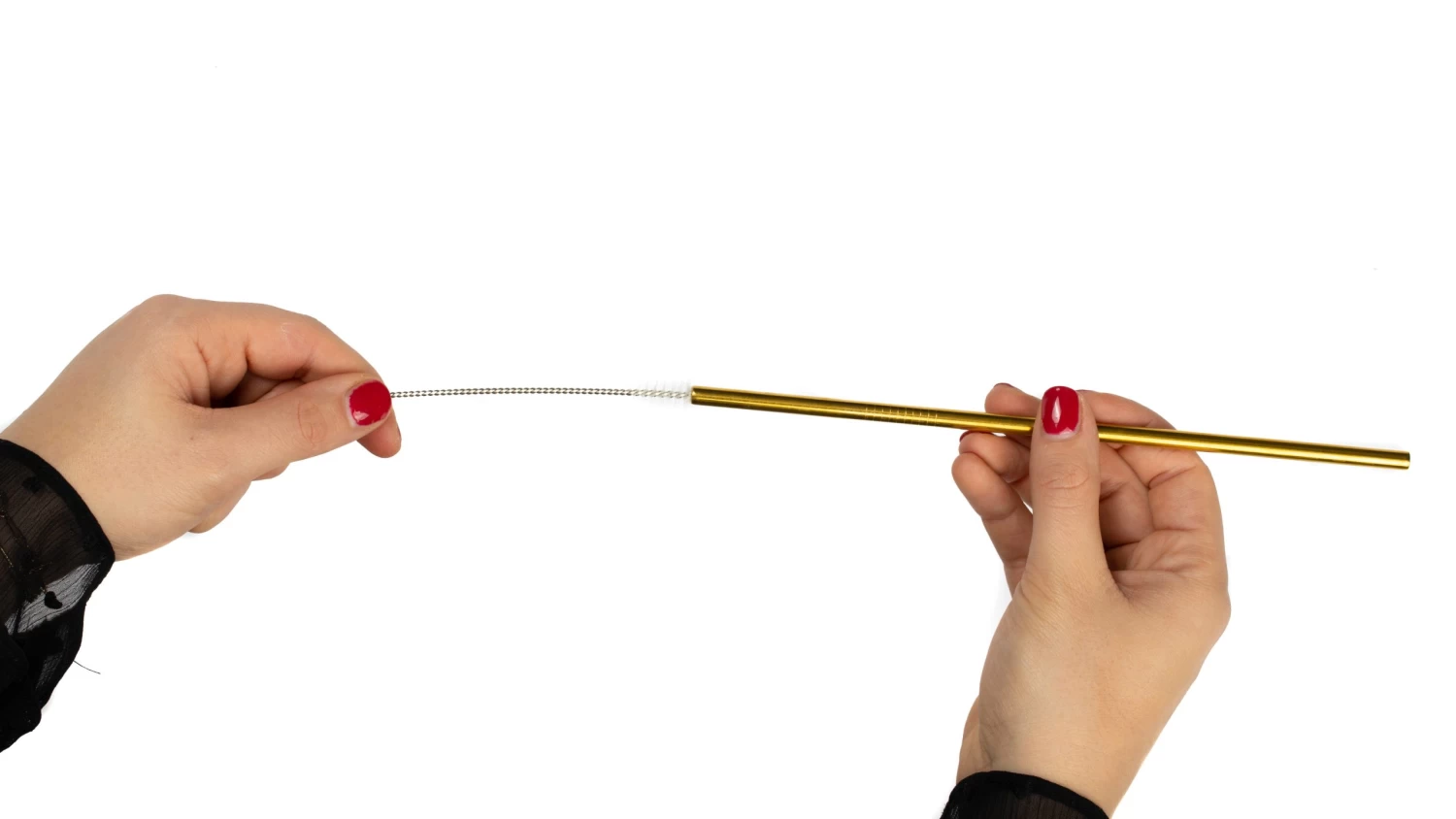 Sareva Herbruikbare Rietjes - Met Borstel - Goud - 4 Stuks - Afbeelding 4