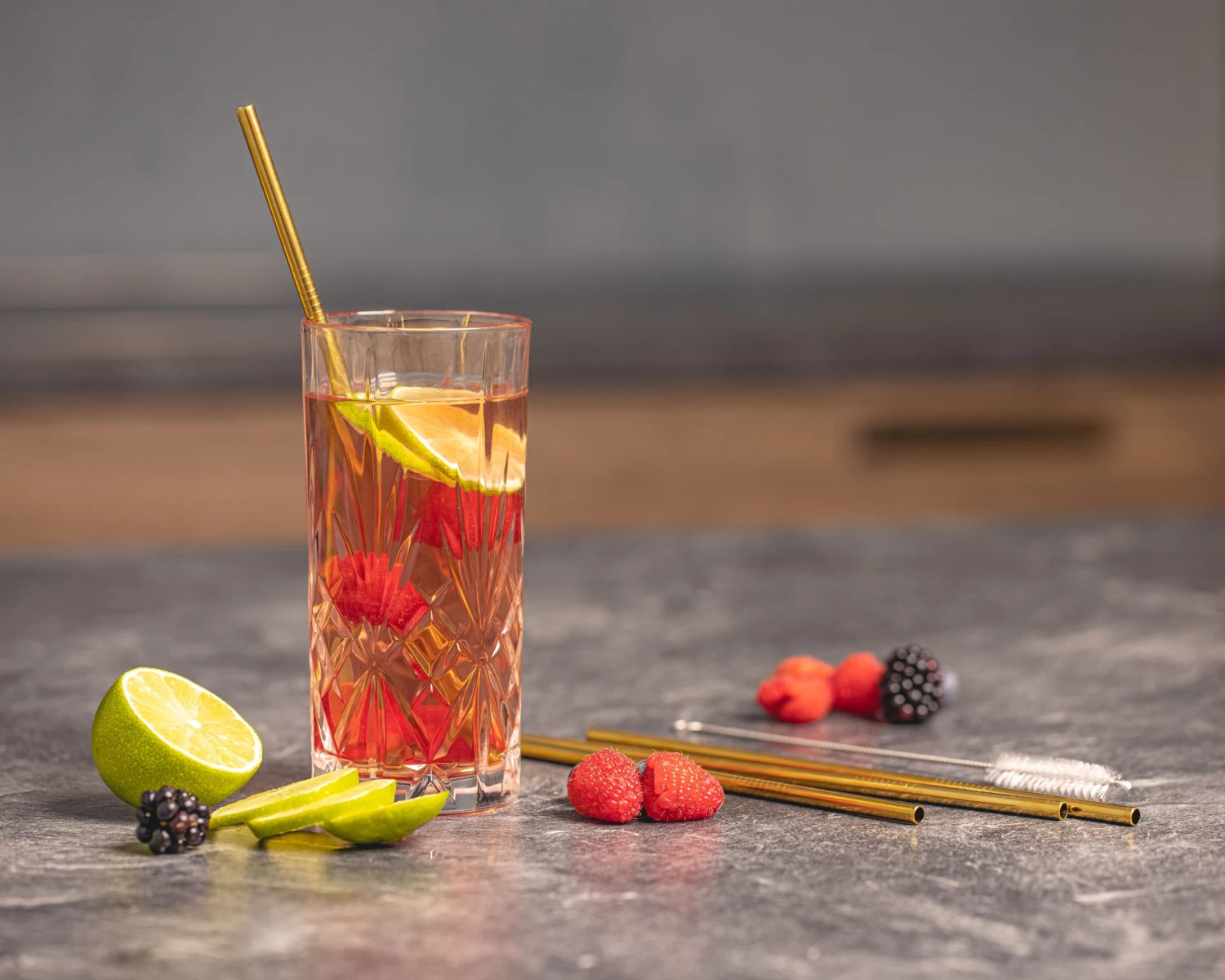 Sareva Herbruikbare Rietjes - Met Borstel - Goud - 4 Stuks - Afbeelding 2