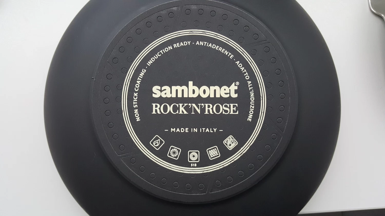 Sambonet Wokpan Rock 'n' Rose - Zwart - ø 28 Cm - Standaard Anti-aanbaklaag - Afbeelding 5