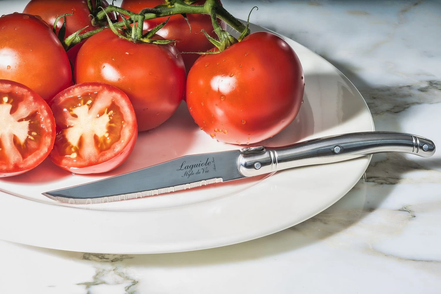 Laguiole Style De Vie Steakmessen Premium Line RVS 6 Stuks - Afbeelding 4