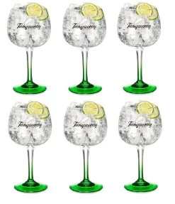 Tanqueray Gin Tonic Glazen - Groen - 6 Stuks